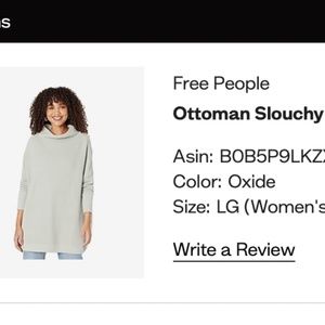Free People Ottoman Slouchy Tunic Large